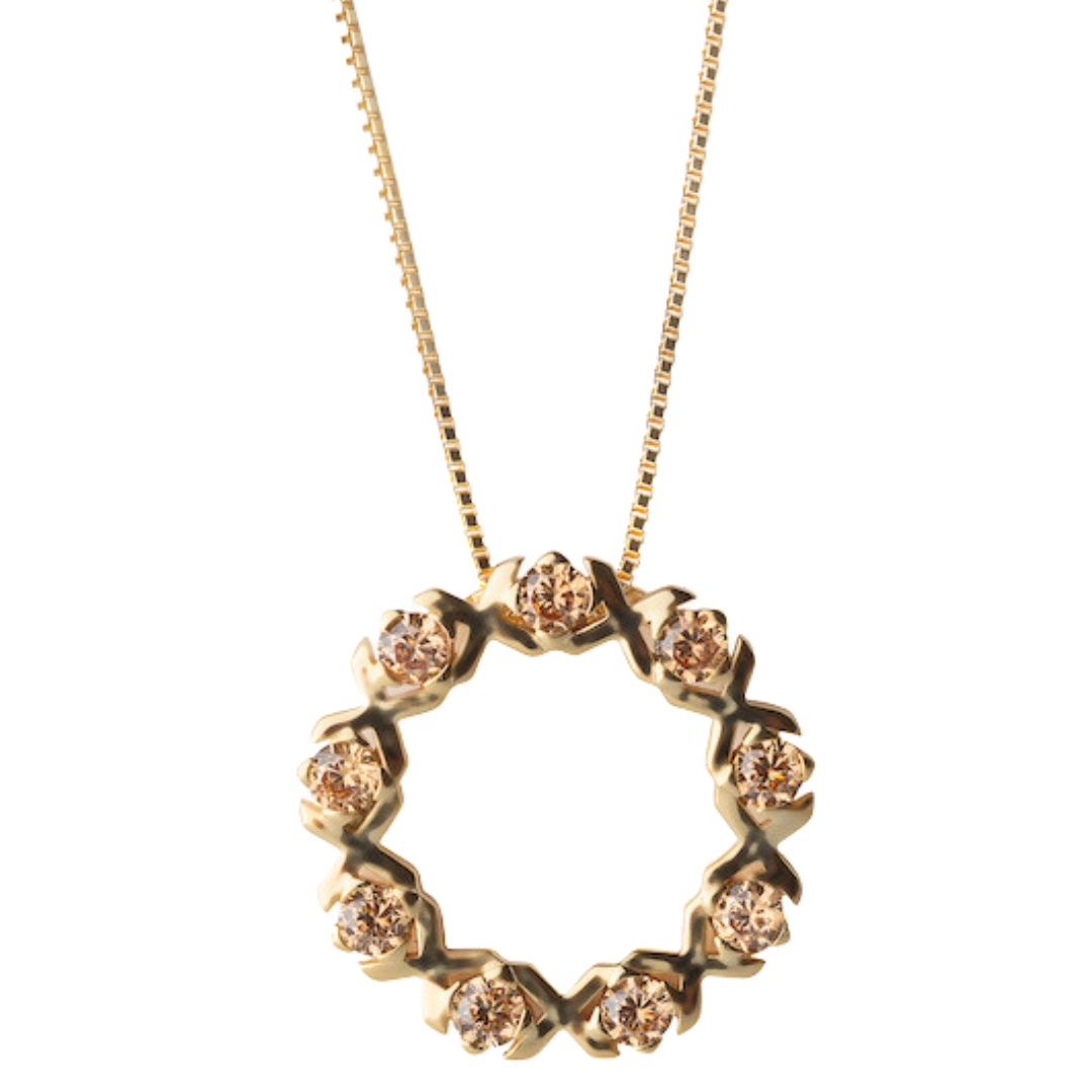 XO PENDANT GOLD-CHAMPAGNE