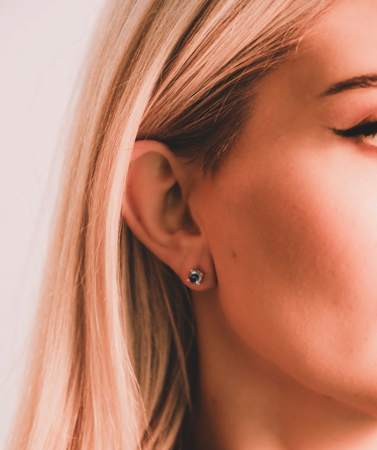 STUD EARRINGS GOLD-PINK