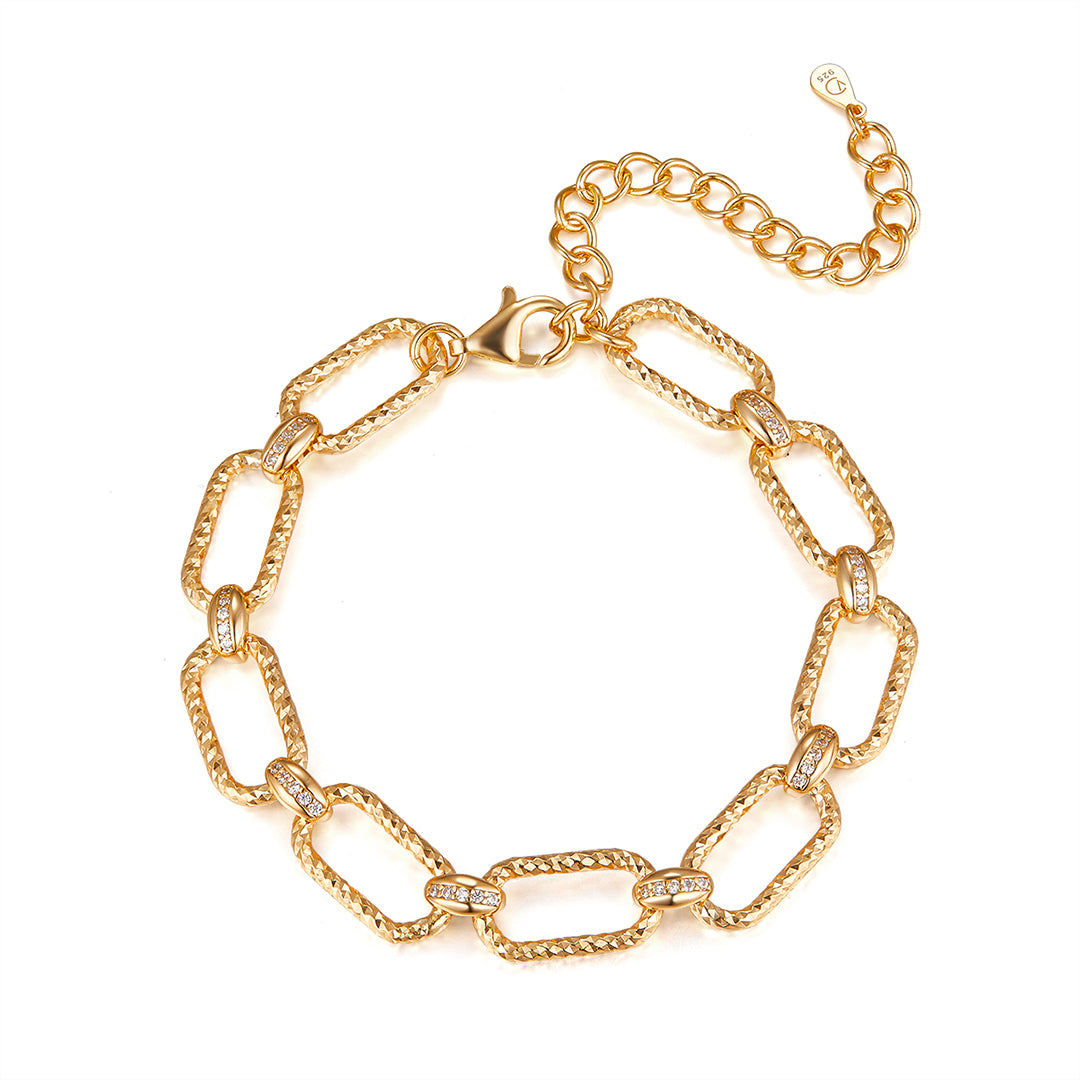 Nexus crystal armband - gull - íslensk skartgripahönnun