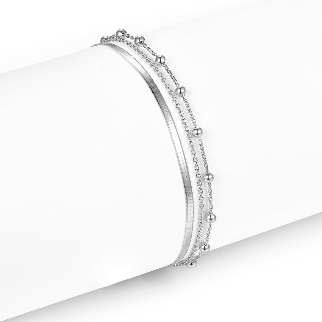 Armband Snake & Chain - silfur - íslensk skartgripahönnun