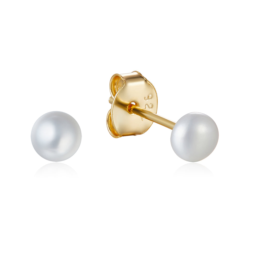 PEARL STUD EARRINGS GOLD