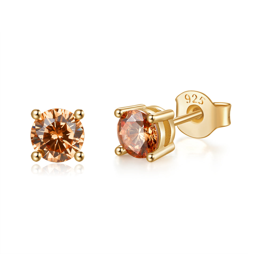 STUD EARRINGS GOLD-CHAMPAGNE