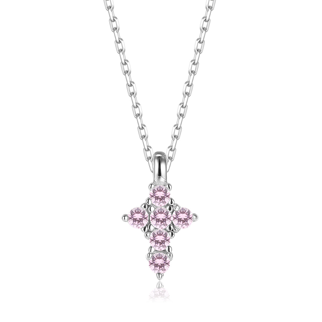 vera design cross tiny divine halsmen gull bleikt gjof fyrir hana islensk skartgripahönnun