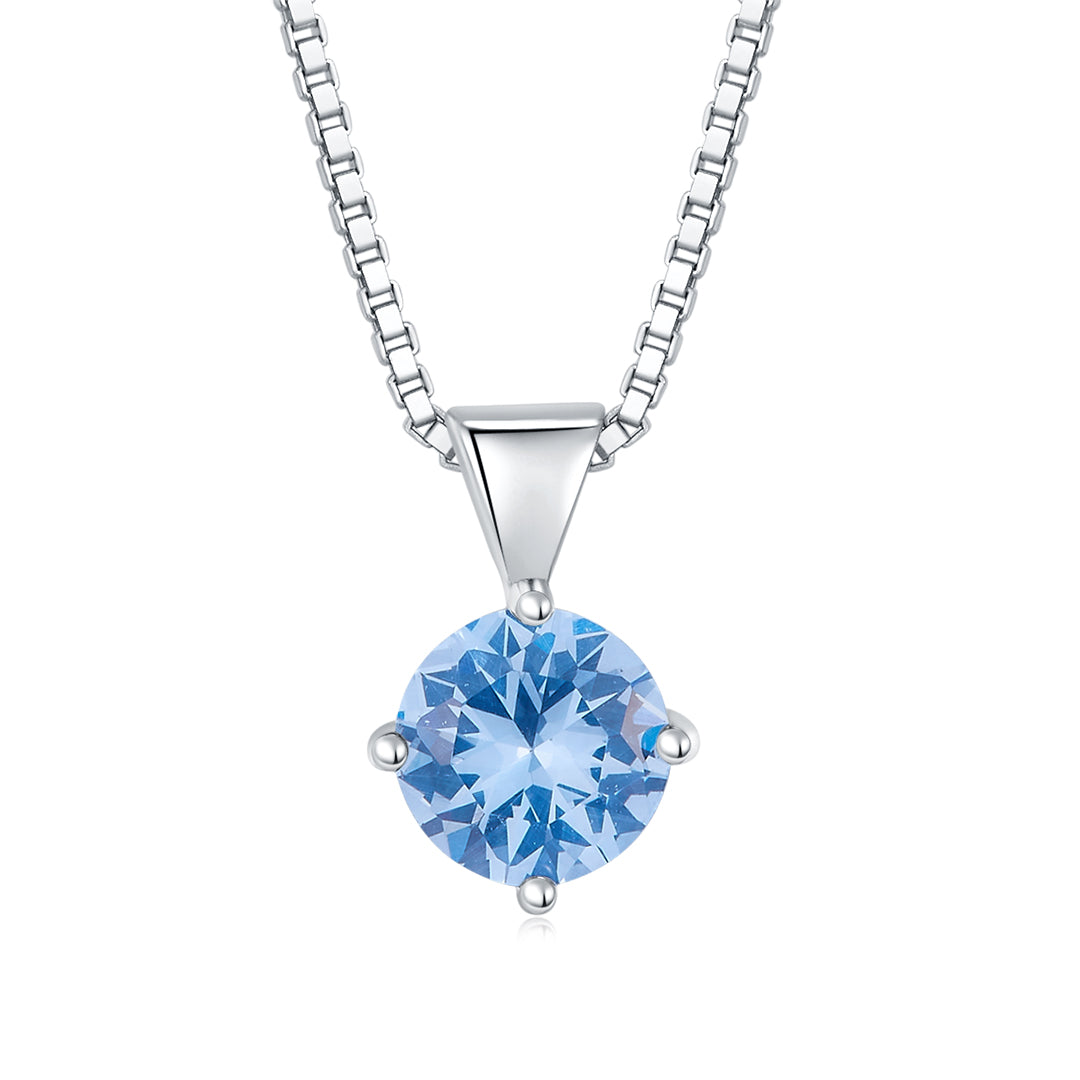 STUD PENDANT SILVER-LIGHTBLUE