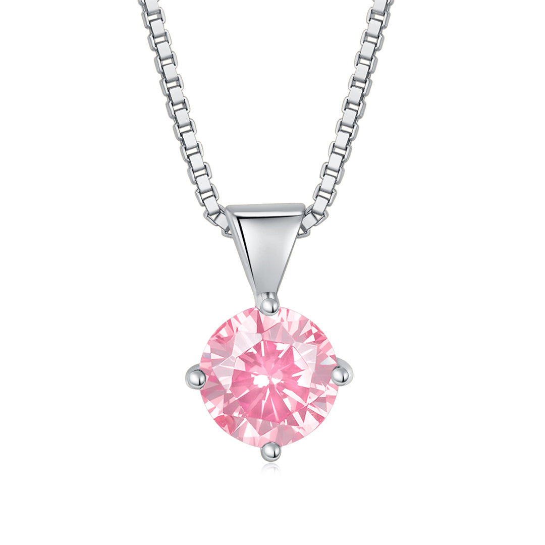 STUD PENDANT SILVER-PINK