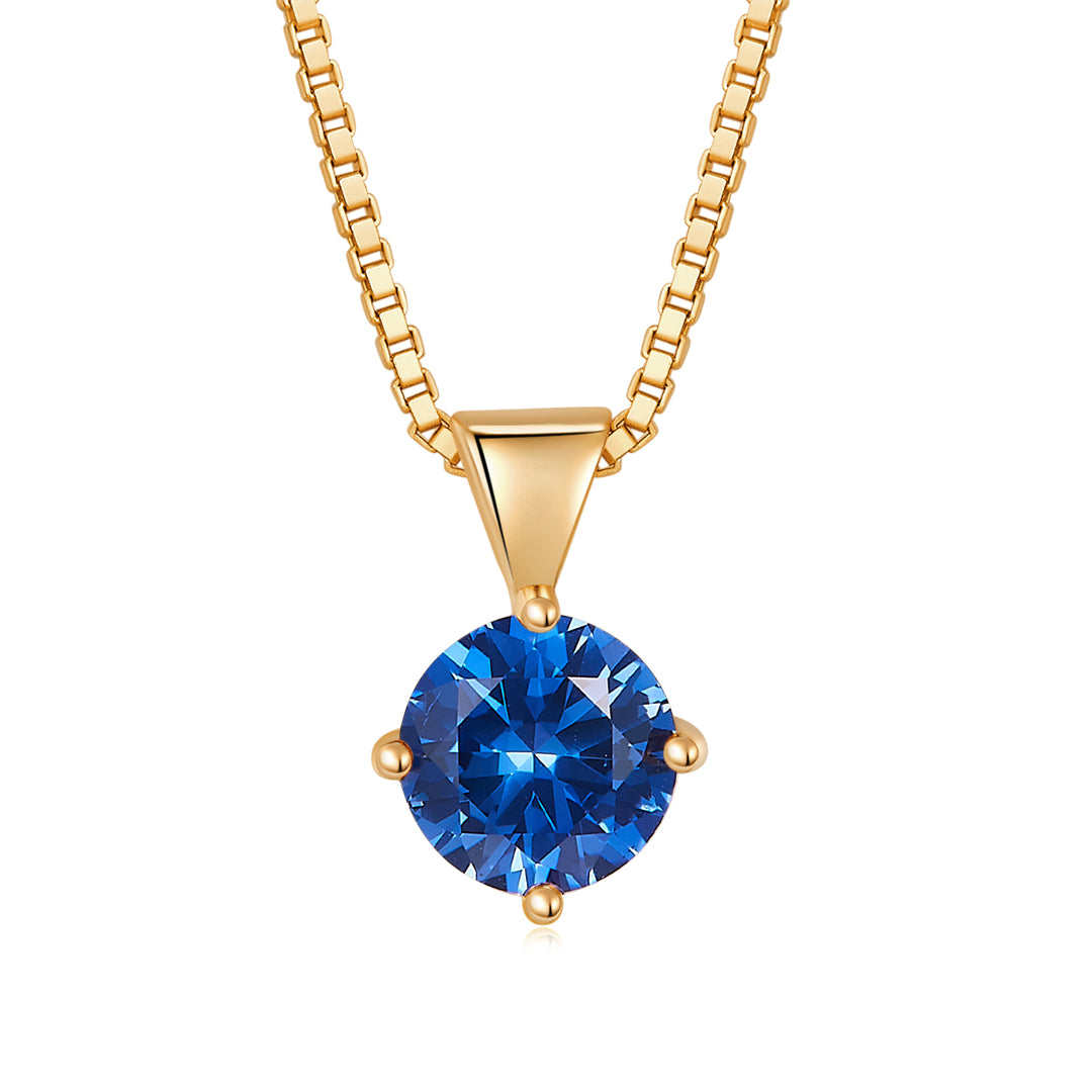 STUD PENDANT GOLD-BLUE
