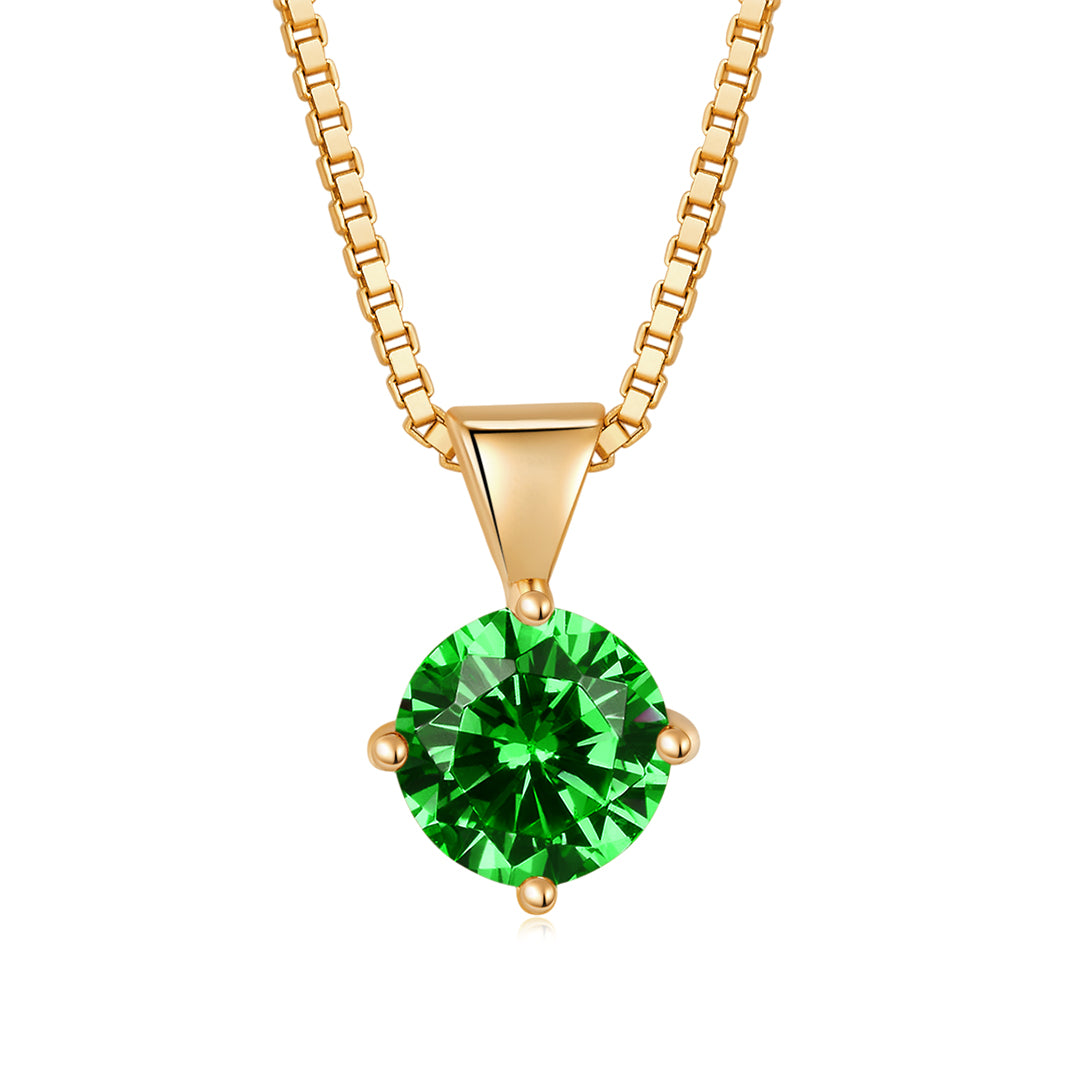 STUD PENDANT GOLD-GREEN