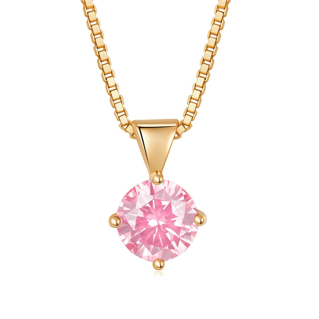 STUD PENDANT GOLD-PINK