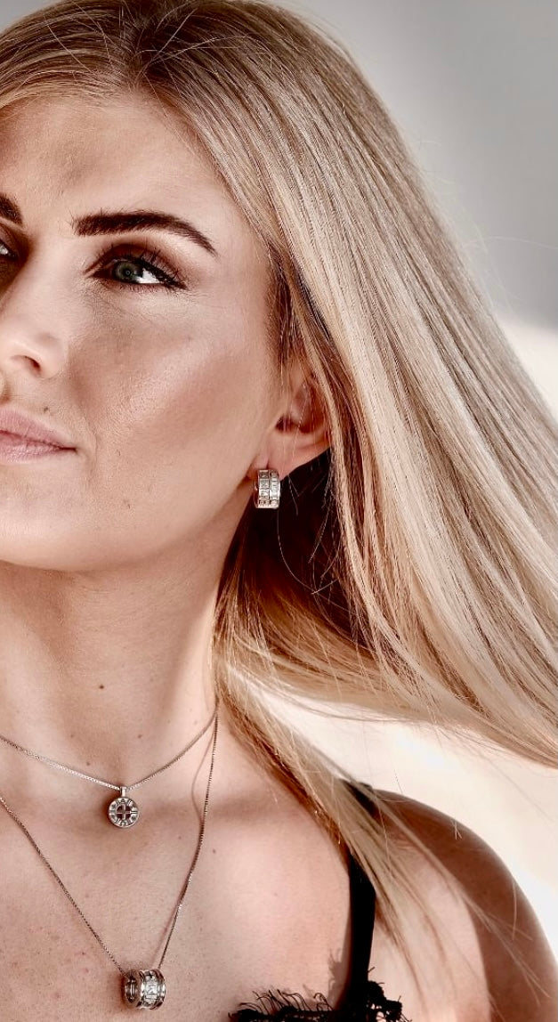 INFINITY DIVINE HOOP EARRINGS GOLD-CHAMPAGNE