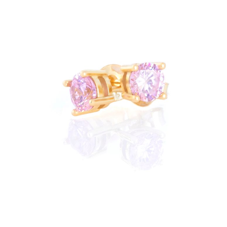 STUD EARRINGS GOLD-PINK